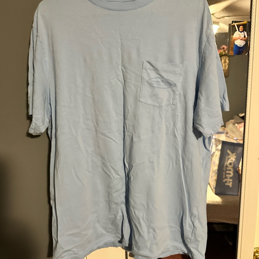 Vineyard Vines Light Blue Pocket T‑Shirt